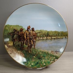 Gorham Lewis and Clark Expedition Plate - White and Green